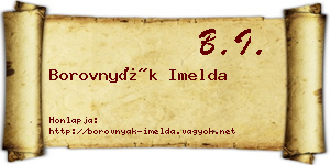 Borovnyák Imelda névjegykártya